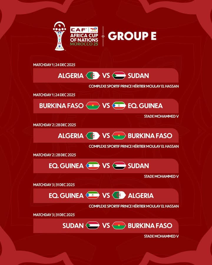 الكشف عن جدول مباريات المنتخب الجزائري في كأس أمم أفريقيا 2025 بالمغرب 3 FB IMG 1738766982330