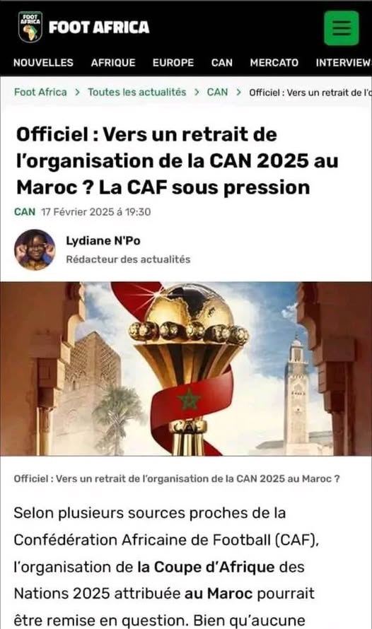 احتمال نقل كأس أمم أفريقيا 2025من المغرب بسبب مخاوف من عدم الجاهزية 3 can 2025