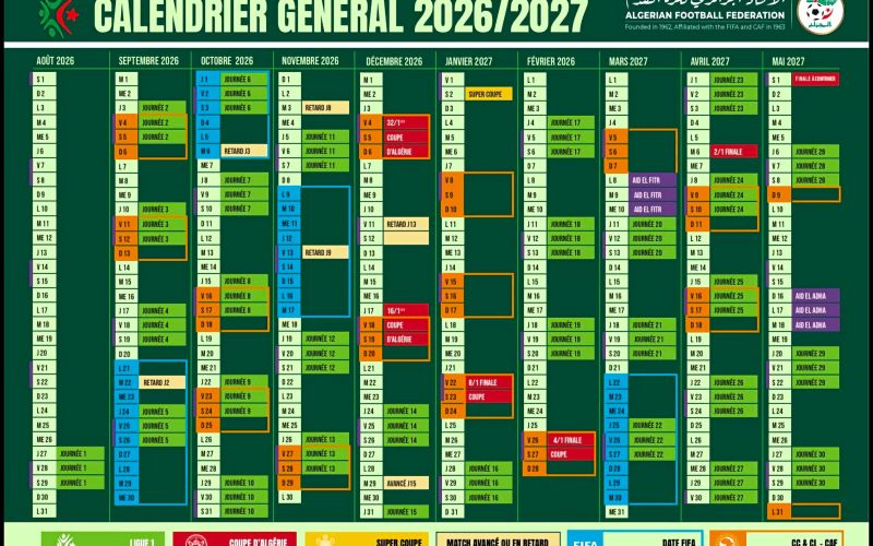الكشف عن رزنامة موسم 2026-2027 .. إليك تفاصيل جولاتها ومواعيد الكأس والسوبر